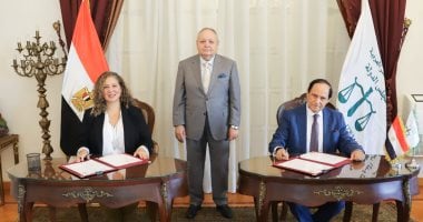 مجلس الدولة يوقع بروتوكول تعاون مع مؤسسة أمديست مصر بمجال برامج التدريب