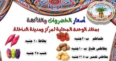 أسعار الخضراوات والفاكهة بمنافذ البيع الحكومية المخفضة بالوادى الجديد