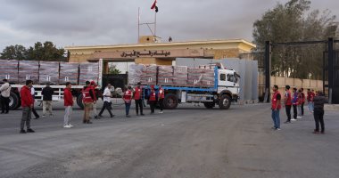 الهلال الأحمر المصرى يطلق 400 شاحنة بحمولة 9 آلاف طن مساعدات لغزة