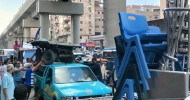 رفع 150 حالة إشغال طريق خلال حملة مكبرة بشوارع إمبابة.. صور