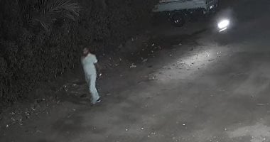 كاميرات المراقبة تسجل جريمة قتل شخص لزوج شقيقته بإحدى قرى منشأة القناطر.. فيديو