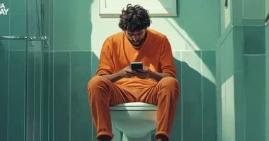 دراسة: استخدم الموبايل فى الحمام يصيبك بالبواسير
