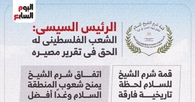 الرئيس السيسى: الشعب الفلسطينى له الحق فى تقرير مصيره.. إنفوجراف