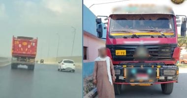 ضبط سائق نقل نزع لوحات مركبته وقاد برعونة على الطريق السريع