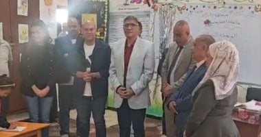 محافظ الجيزة يتفقد مدرسة المناجم الابتدائية فى الواحات البحرية.. فيديو
