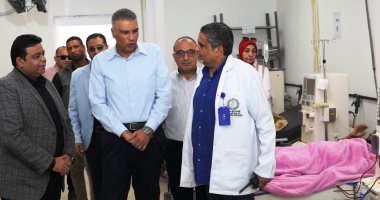 محافظ أسوان يدشن وحدة الكُلى الصناعى الجديدة بمستشفى كوم أمبو المركزى