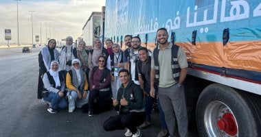 مرسال عضو التحالف الوطنى تطلق القافلة رقم 12 إلى غزة.. 25 شاحنة مساعدات إنسانية