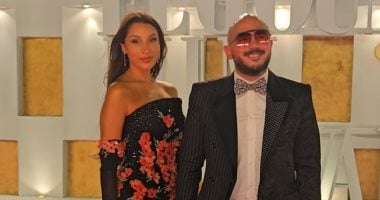 محمود العسيلى وزوجته وماجد المصرى بصحبة ابنه فى افتتاح مهرجان الجونة