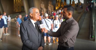 مدير عام الترميم ونقل الآثار بالمتحف المصرى الكبير فى لقاء مع اليوم السابع: حلم الافتتاح أصبح حقيقة ومصر تهدى العالم أعظم متحف فى التاريخ.. زيدان: الزوار سيشاهدون ترميم مركب خوفو في تجربة فريدة.. فيديو