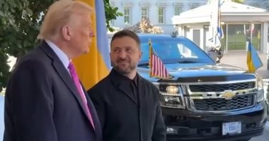 ترامب يستقبل زيلينسكى فى البيت الأبيض.. وابتسامات متبادلة.. فيديو