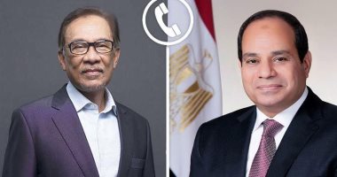 خلال اتصال هاتفى من رئيس وزراء ماليزيا.. الرئيس السيسى يثمن المواقف الماليزية الداعمة لفلسطين ويؤكد اعتزام مصر استضافة المؤتمر الدولي للتعافي المبكر وإعادة إعمار غزة.. أنور إبراهيم يهنئ الرئيس على وقف الحرب