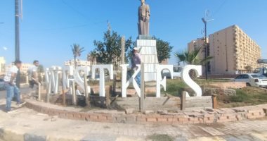 رفع كفاءة وتجميل ميدان أحمد زويل استعدادا للعيد القومى لمحافظة كفر الشيخ