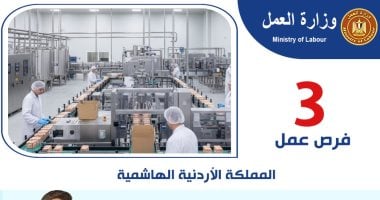 وزارة العمل: 3 فرص عمل جديدة بالأردن فى مهنة عامل تحميل وتنزيل
