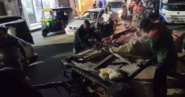 ضبط عربات كارو تفرز المخلفات بالطريق العام بحملات فى إمبابة والمنيرة والوراق.. صور