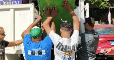 رفع 200 حالة إشغال وتشميع محل يعمل دون ترخيص خلال حملة فى إمبابة