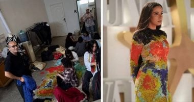 مصمم فستان سارة عبد الرحمن: النقشة على شكل المخ أثناء لحظات السعادة