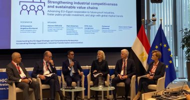 وزير الاستثمار والتجارة الخارجية يشارك فى الجلسة الثانية رفيعة المستوى حول "تعزيز القدرة التنافسية الصناعية وسلاسل القيمة المستدامة" ضمن فعاليات القمة المصرية الأوروبية في بروكسل