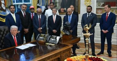 ترامب خلال الاحتفال