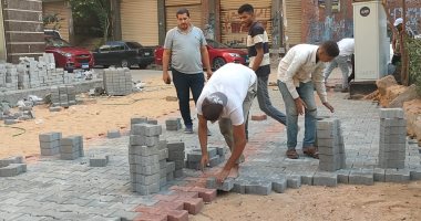 تركيب الإنترلوك بمدينة كفر الشيخ ورصف طريق بمطوبس ضمن حياة كريمة