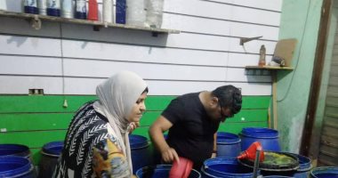 ضبط 2 طن صابون سائل المجهول المصدر بحملة تموينية بشبين القناطر