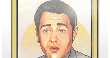 ذكرى ميلاد الفنان الراحل عبد المنعم إبراهيم في كاريكاتير اليوم السابع