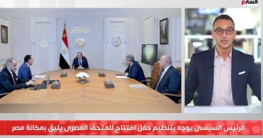 الرئيس السيسى يتابع استعدادات افتتاح المتحف الكبير ويوجه بتنظيم حفل يليق بمصر