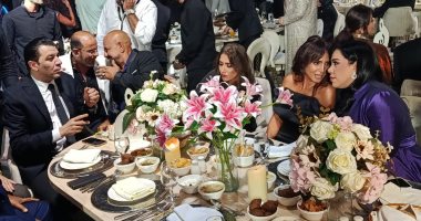 مصطفى كامل وشيماء سيف وروجينا ومحمد لطفى فى حفل زفاف أحمد جمال