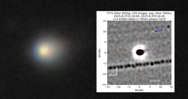 شاهد المذنب 3I/ATLAS يذوب ويطلق مواده نحو الشمس فى صورة تلسكوبية