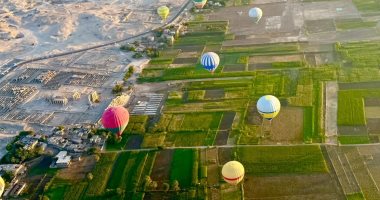 الأقصر من السماء مناظر ساحرة لا تنسى.. رحلات البالون الطائر تسحر أنظار الزائرين