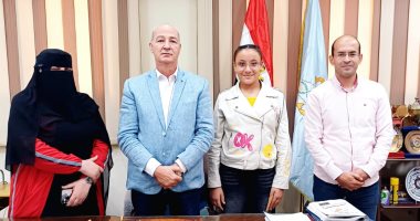 وكيل وزارة الشباب بكفر الشيخ يكرم نور بطلة تايكوندو المشروع القومى للموهبة