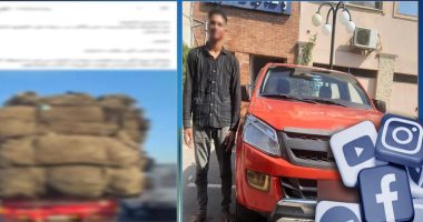 ضبط سائق سيارة ربع نقل بحمولة زائدة بعد تداول صورته فى البحيرة