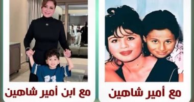 إلهام شاهين وشقيقها أمير و نجله.. وتعلق "ما أشبه اليوم بالأمس"