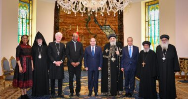 خلال لقائه وفد مجلس الكنائس العالمى.. الرئيس السيسى: مصر احتضنت العائلة المقدسة وستظل دوما أرض السلام.. ملتزمون بصون حرية العبادة والعقيدة وتعزيز الحوار.. وأسعد دائما بمشاركة أبناء الوطن من الأقباط باحتفالاتهم