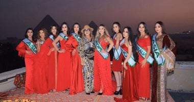15 ملكة جمال من 5 قارات فى جلسة تصوير أمام الأهرامات.. صور