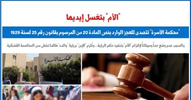 القضاء يتصدى لإشكالية عدم وضع حداً وميقاتاً لإلتزام "الأم" بتنفيذ حكم الرؤية.. برلمانى