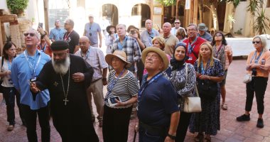 وفد سياحى أمريكى يتفقد مسار العائلة المقدسة وكنيسة العذراء مريم بكفر الشيخ