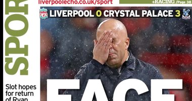"إنهار كل شيء يا سلوت".. هزيمة ليفربول ضد كريستال بالاس حديث صحف إنجلترا