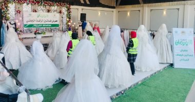تنظيم معرض خاص لتوزيع فساتين الزفاف على 180 عروسة بالمحلة الكبرى