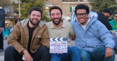 محمد سلام والمخرج حسام حامد والمؤلف أحمد عاطف من كواليس مسلسل كارثة طبيعية