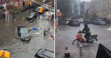الأمطار تغرق نيويورك وتعطل حركة الطيران وتسفر عن مصرع 2.. صور