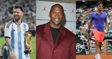 ميسي ومايكل جوردن وروجر فيدرر