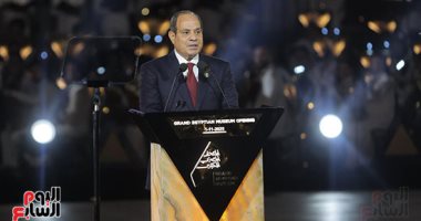 الرئيس السيسى: هذا الصرح العظيم شهادة حية على عبقرية الإنسان المصرى.. صور 