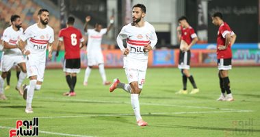 ناصر ماهر يضيف الهدف الثانى للزمالك فى مرمى طلائع الجيش