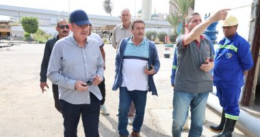 رئيس شركة الصرف الصحى بالإسكندرية يتفقد محطة رفع الرأس السوداء