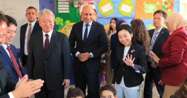 وزير التعليم يصطحب الأميرة أكيكو اليابانية في زيارة لمدرسة مصرية يابانية