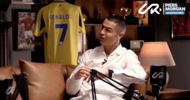 كريستيانو رونالدو أثناء اجراء المقابلة