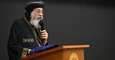 الكنيسة القبطية تحتفل بتذكار تجليس البابا تواضروس من مركز لوجوس البابوى