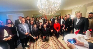 المنظمة المصرية الألمانية تشكر قنصل مصر بفرانكفورت على جهوده فى عرض احتفالية المتحف الكبير 