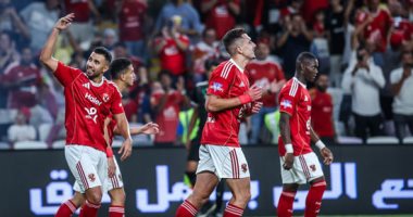 احتفالات جماهير الأهلى فى المدرجات بعد الفوز على سيراميكا.. فيديو