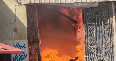 إصابة عامل فى حريق بمخزن ملابس بالعامرية الإسكندرية